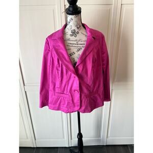 Plus Size Layne Bryant Pink Double Button Blazer